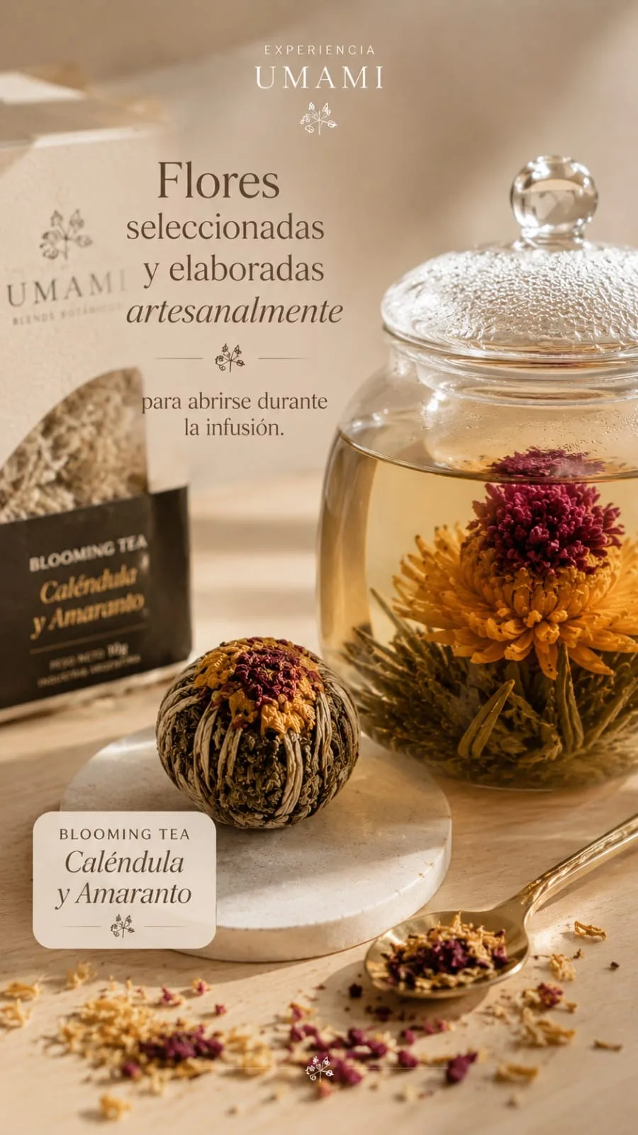 Blooming tea · té floreciente (foto 2)
