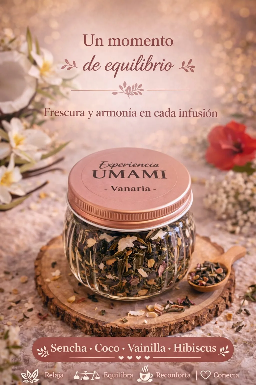 Vanaria · Frasco de vidrio · tapa rosa